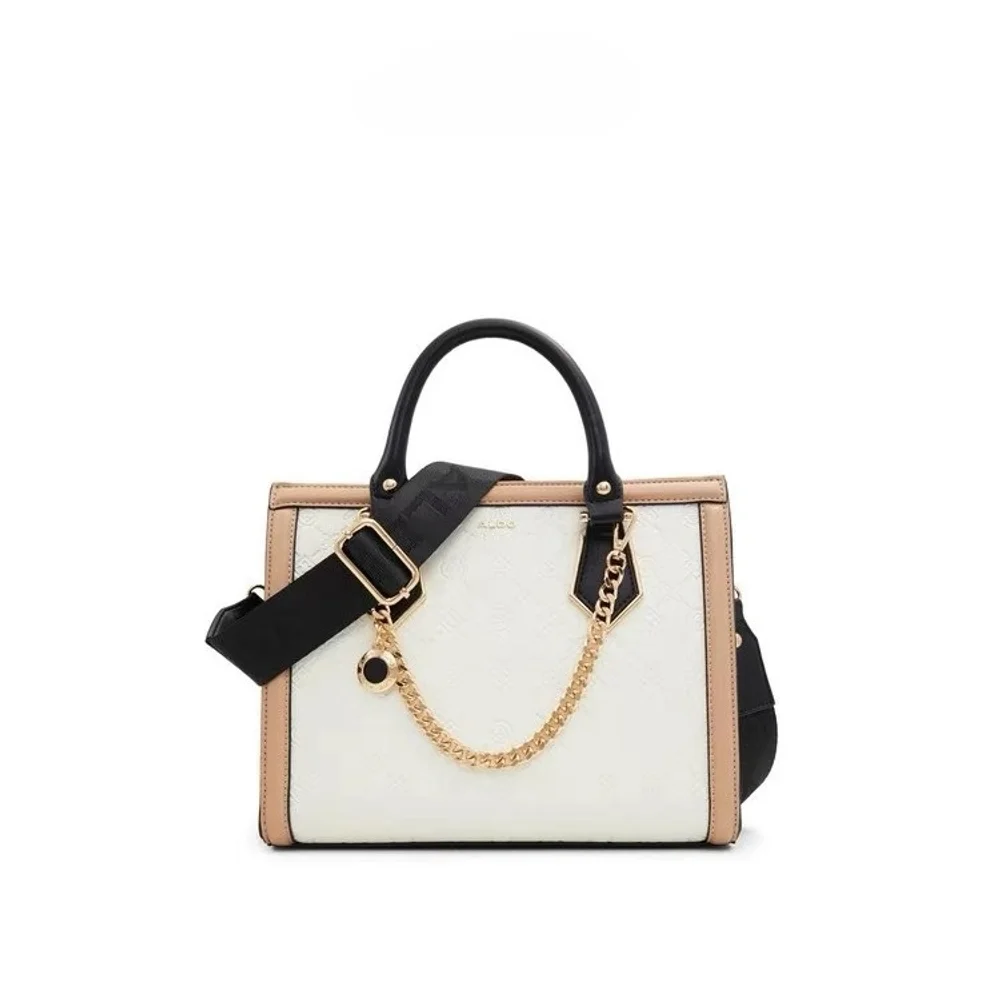 

Новая большая сумка с белой цепочкой с принтом, модный легкий роскошный стиль, изысканная текстура, легкая роскошная сумка через плечо