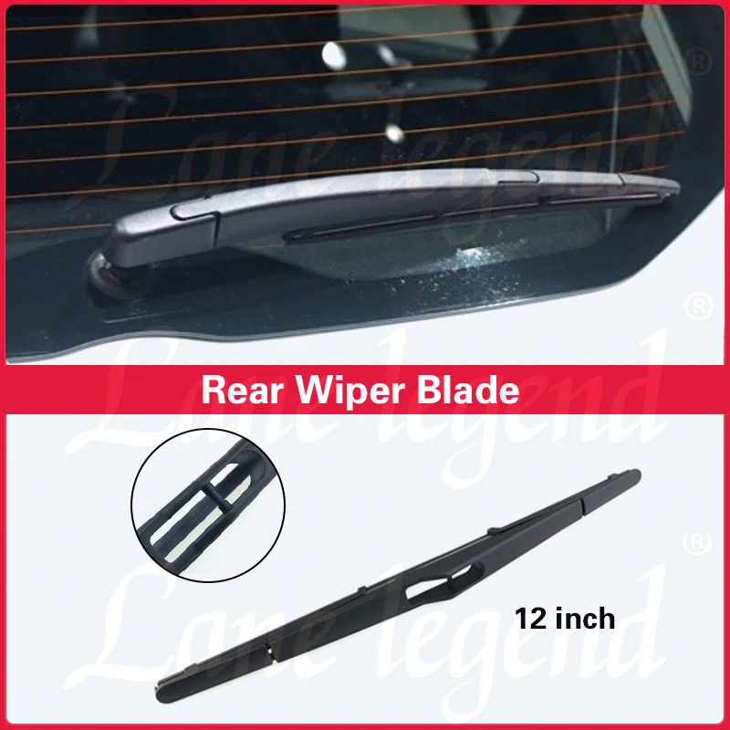 Wiper mobil untuk Nissan Kicks P15 2016-2023, kaca depan belakang bersih kaca belakang bilah Wiper jendela Aksesori Mobil 12"