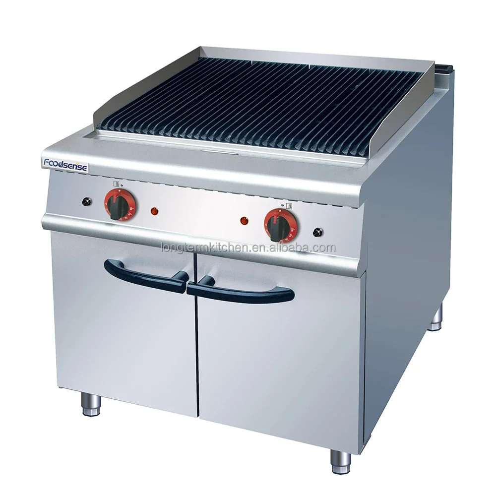 Stainless Steel Commercial BBQ Grill/Gas Lava Rock Grill With Cabinet Commercial Grill Range With Cabinet