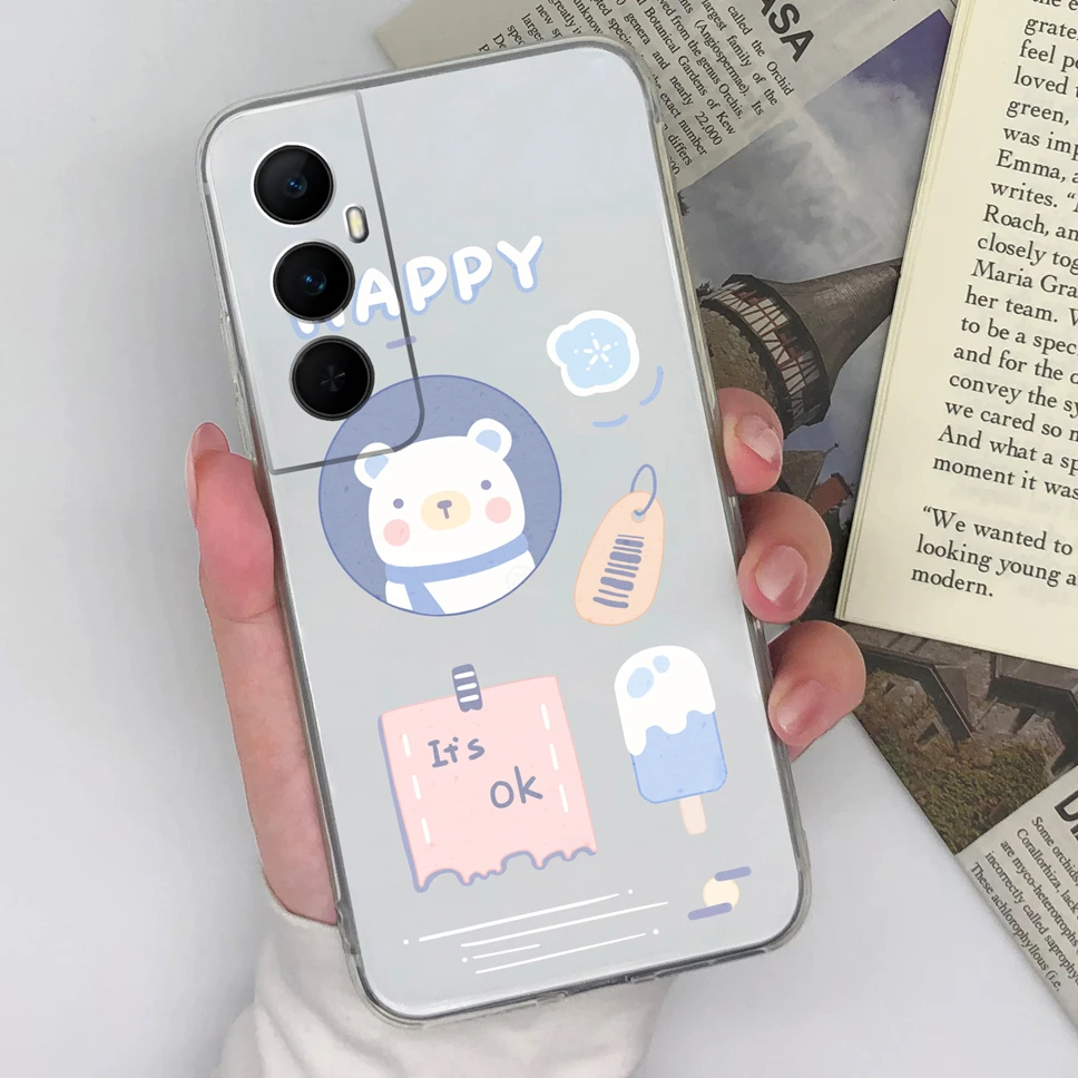 ل Realme C65 C65S 4G 5G جراب هاتف تصميم جميل أنماط غطاء واضح لينة بولي يوريثان سيليكون واقية قذيفة ل Realme C 65 Funda