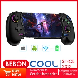 BEBONCOOL Wireless Stretchable Game Controller For Mobile Phone Android IOS Gamepad Hall effect Joystick Gamepads With RGB Light