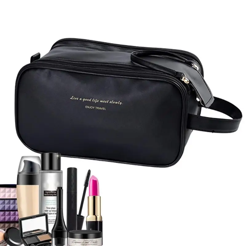 Large Makeup Bag Organizer Makeup Case Cosmetic Organizer Waterproof Makeup Organizer Bag With Handle Travel Cosmetic Bag Large