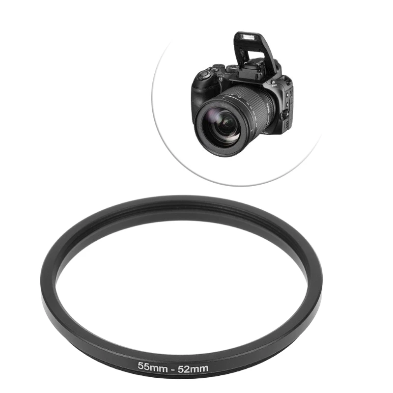 55mm To 52mm Metal Step Down Rings Lens Adapter Filter Camera Tool Accessory New