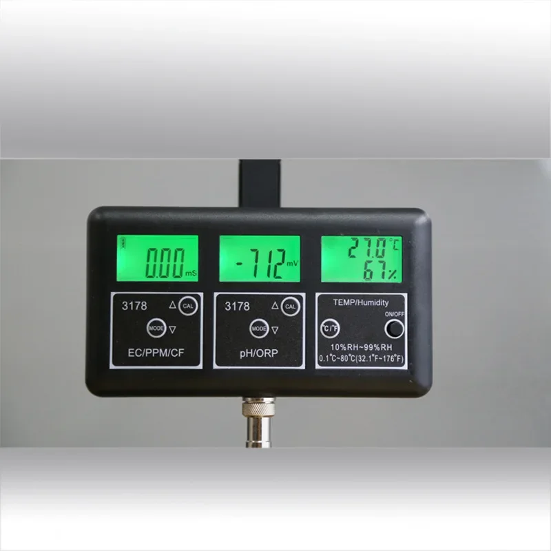 Latest New RS485 Communication Ph Value Monitor 7-in-1 Multi-function Online Water Quality Monitor Waterproof PH/TDS/EC/CF/ORP/R