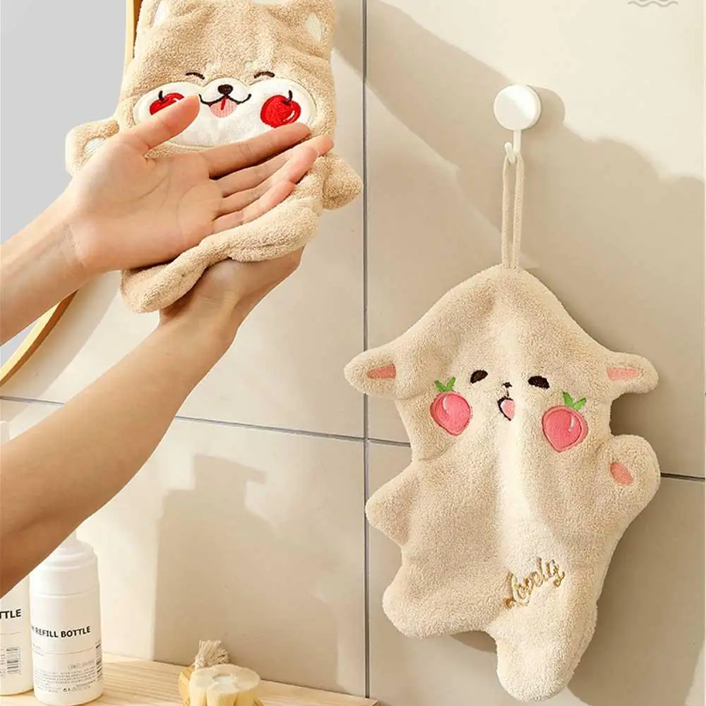 1PC Double Layer Thickened Hand Towel Golf Towel Children Cute Cartoon Absorbent Quick-drying  Household Hand Towel