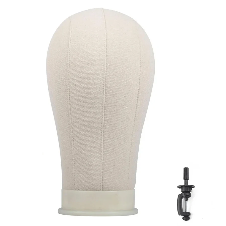 

22-дюймовая холщовая подставка для головы парика для изготовления париков, набор головок манекена для укладки дисплея с монтажным отверстием