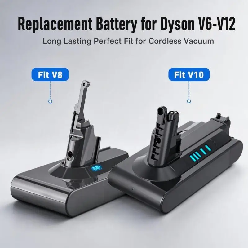 Vacuum Replacement Battery For Dyson V6 V7 V8 V10 V11 V12 Handheld Cordless Sweeper Rechargeable Battery