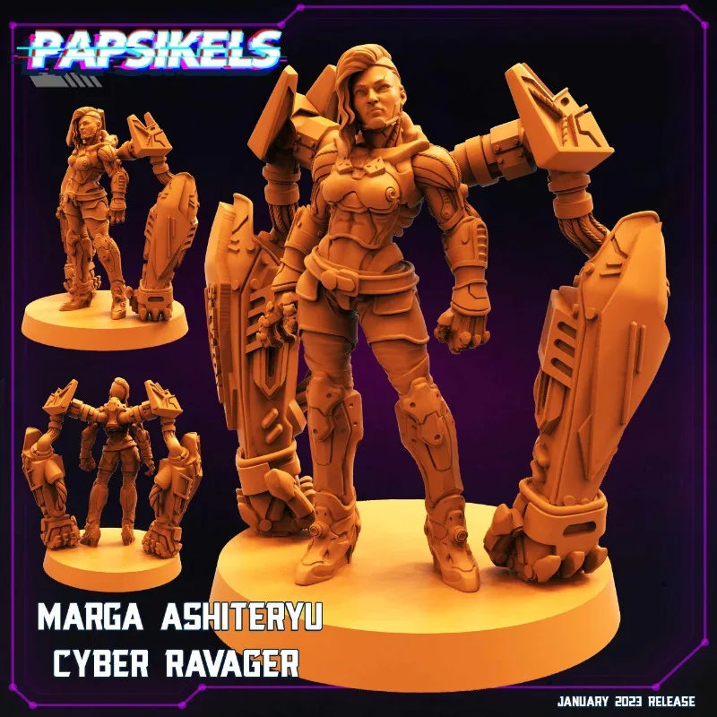 Cyber Ravager Garage Kit - DIY Paint & Color Model, Collectible ABS Resin Ornament, Orange-Red, Novelty Toy for Youngsters