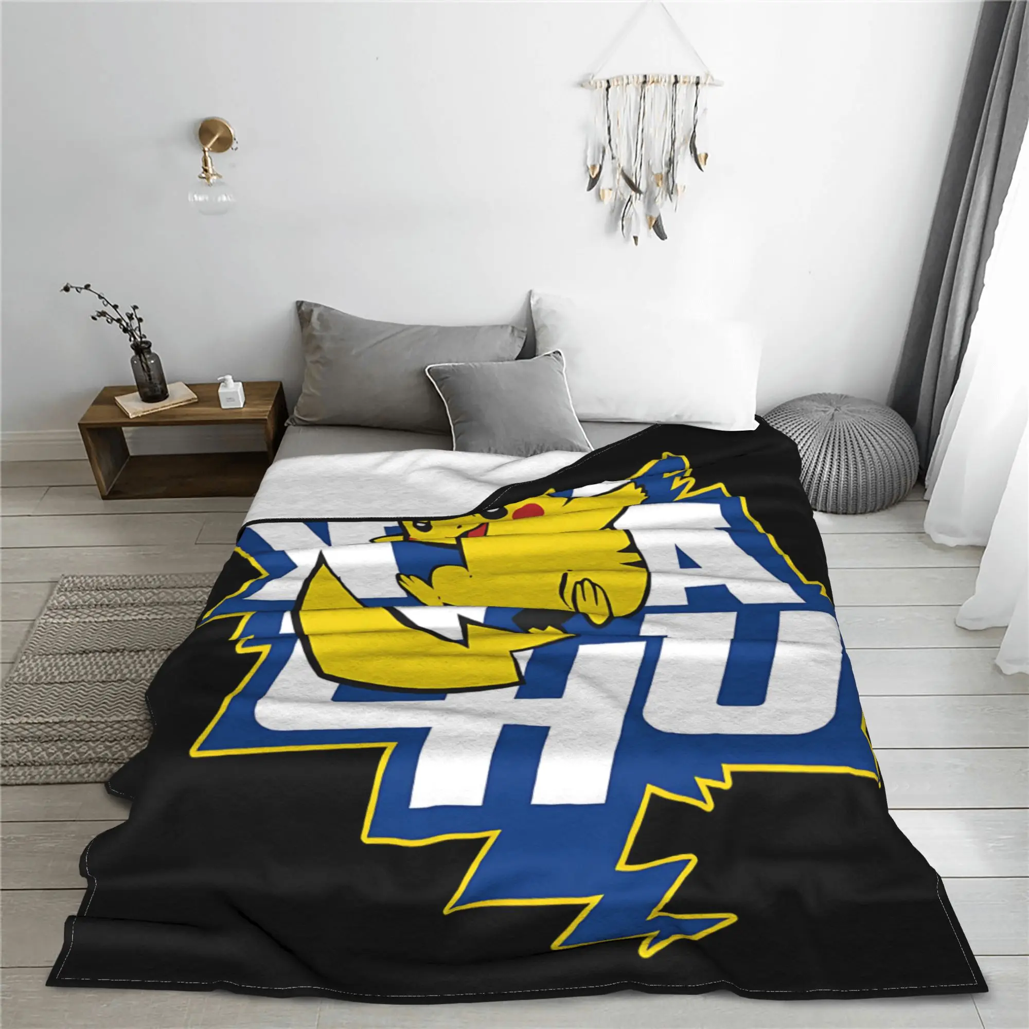 1PC Pokemons Pikachu  Blanket Super Cosy Plush Home Living Room Sofa