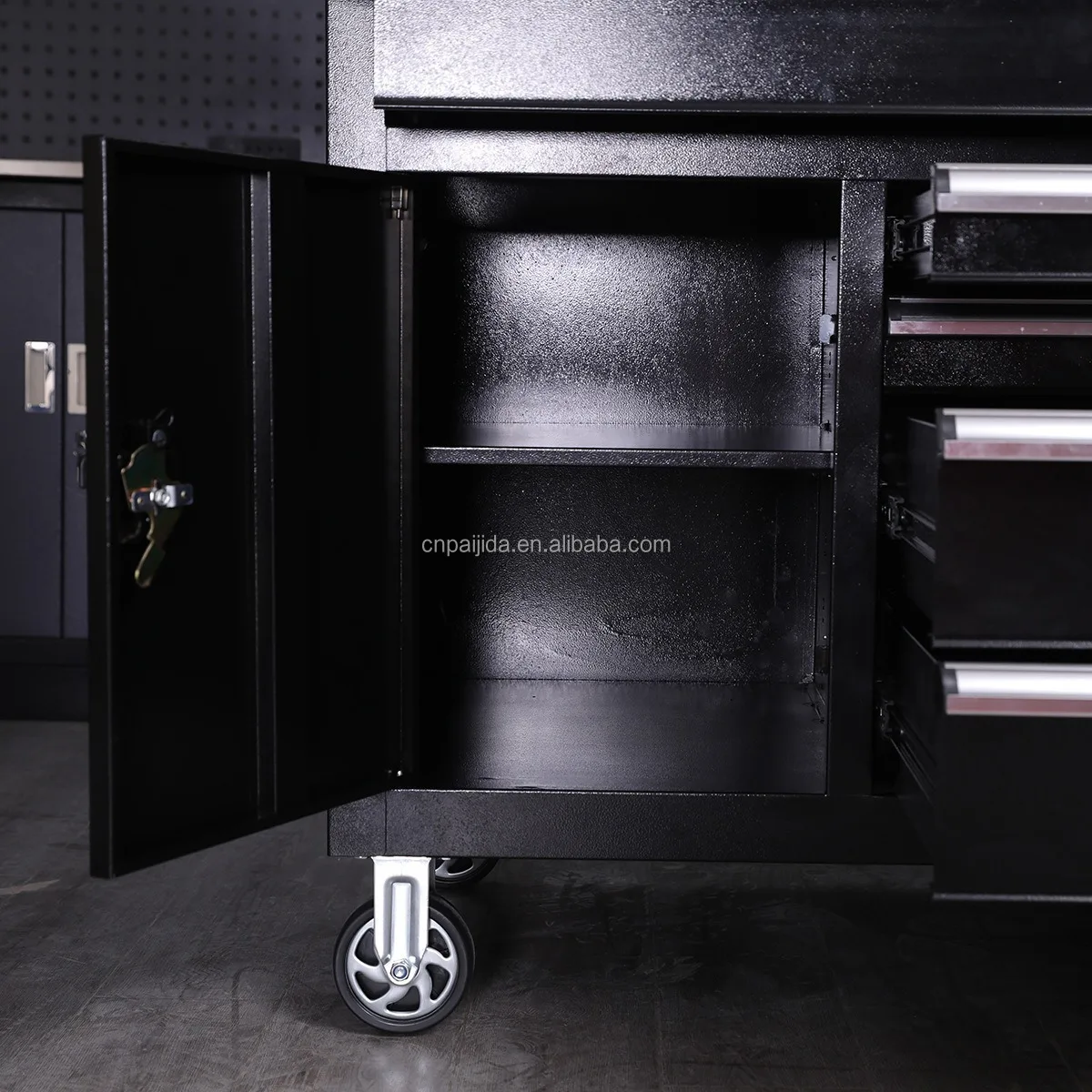 Garage Rolling Lockable Metal Cabinet 5-Drawer OEM/ODM Option 300kg Load Capacity Modern Design Mobile Utility Cart Keyed