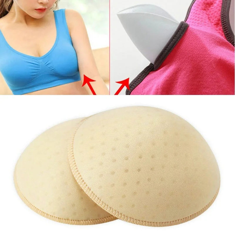 

Women Breathable Perforated Sponge Bra Paddings Enhancers Thickened Chest Pad Bra Inserts Bra Cup Cushion