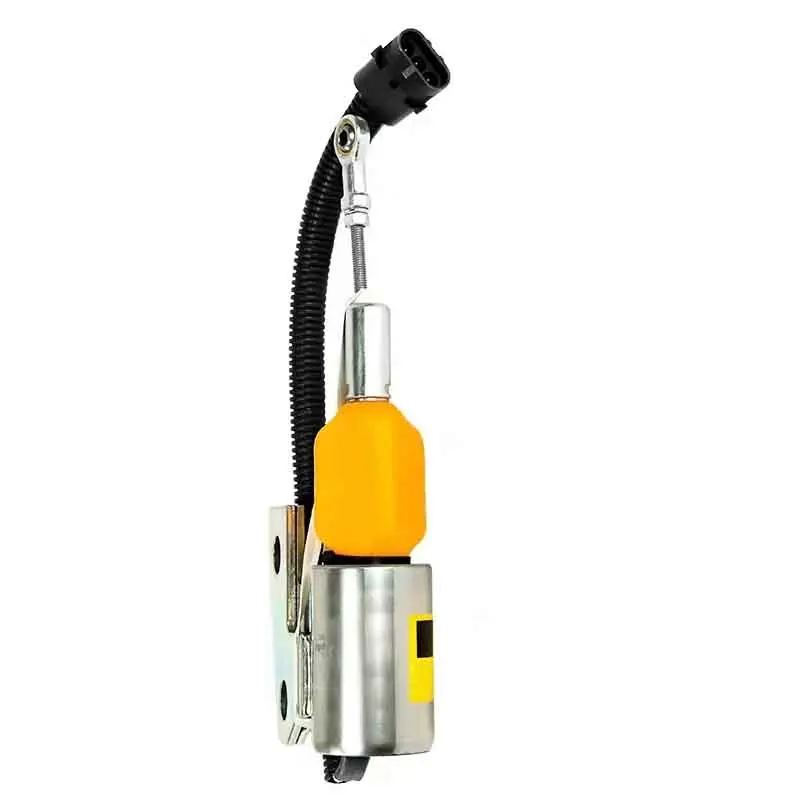 

For Hyundai flameout switch R130 210-5 220-5 225-7 excavator solenoid valve switch 12V 24V flameout solenoid valve switch parts