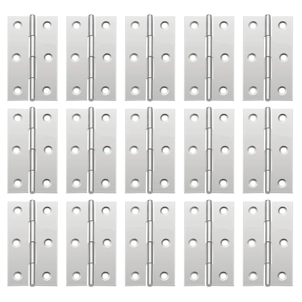 

20 Pcs Stainless Steel Hinges Heavy Duty Cabinet Furniture Wardrobes Bookcases Shoe Cabinets Silent Effect Long Lasting