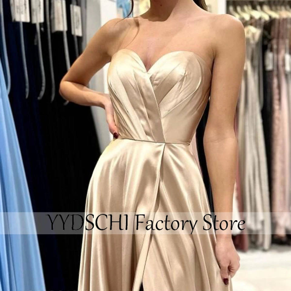 Customized Gold Champagne Party Dresses Saudi Dubai Exquisite 2025 Prom Dresses Gorgeous vestidos para mujer Formal Evening Gown