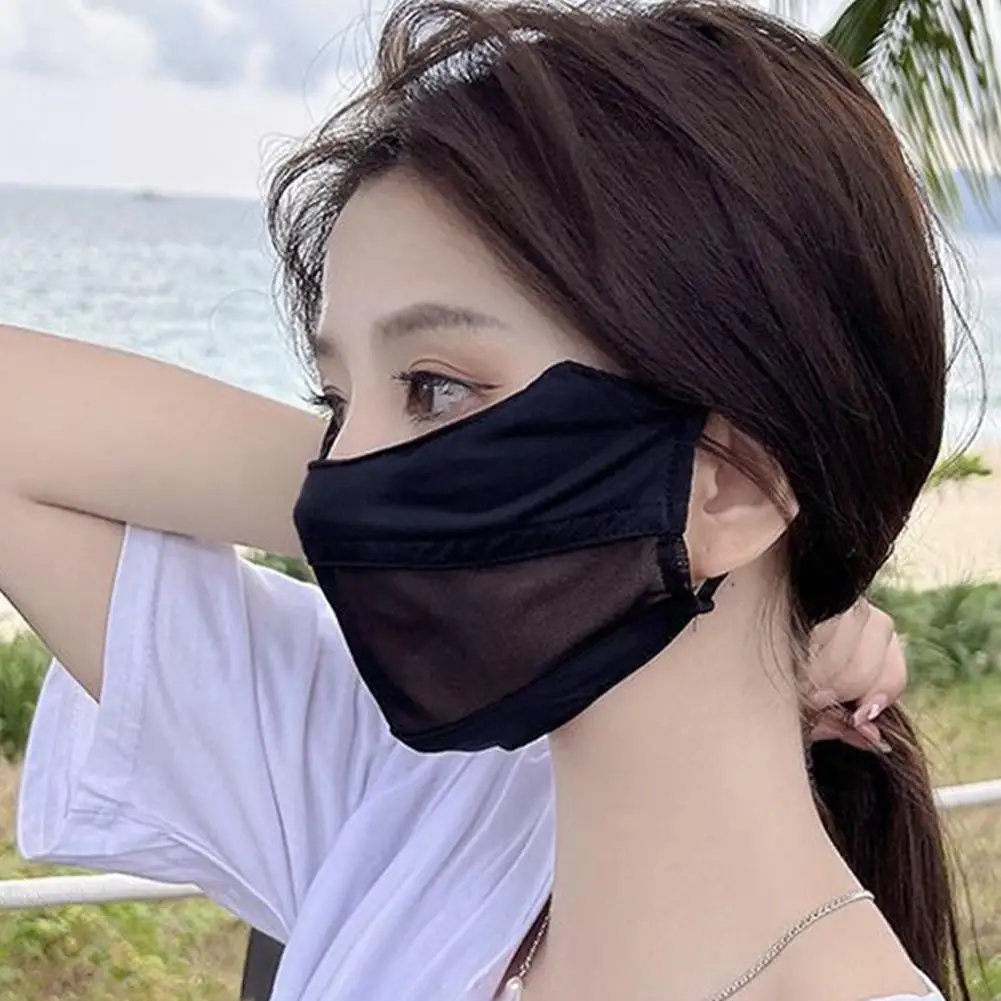 

UV Protection Face Mask Washable Summer Breathable Mesh Patchwork Face Cover Face Mask For Golf Sports Cycling Hiking