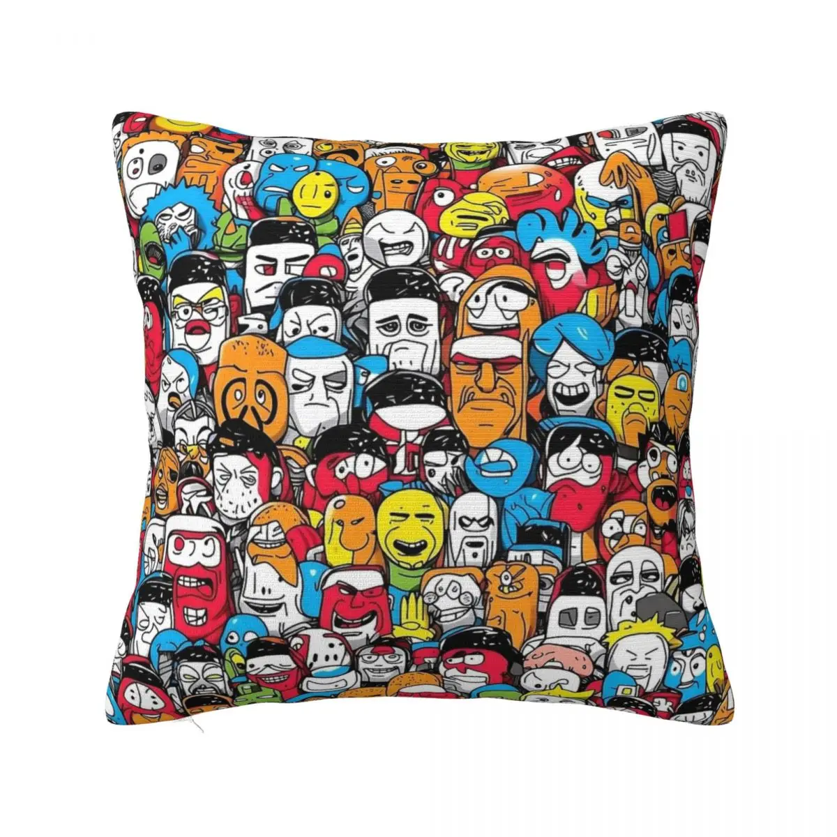 A Set Of Viral Memes Pillow Case Wojak Soyjak Cushion Covers Funny Polyester Decor Pillowcover for Bed 40x40cm