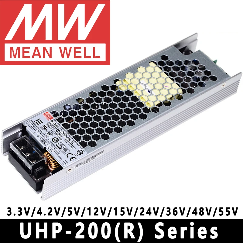 

Mean Well UHP-200 Series Led display Power Supply Meanwell UHP-200/200R-4.2V/5V/12V/15V/24V/36V/48V/55V PFC/Redundant function