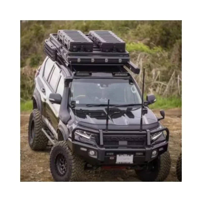 New, High Quality, Top-Selling ProductQBT L Outdoor Shockproof ODM Long Rolling Red L Roof Lage Rack Cargo Box