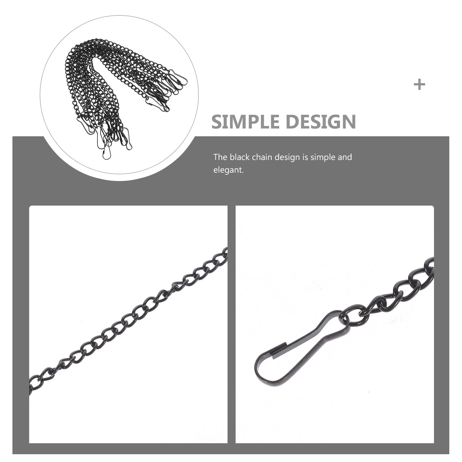 

10pcs Chain Plant Hangers 12mm Thick 20cm Long Metal Chains for Hanging Signs Baskets Decorations