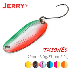 Jerry Triones 3g 5g High Quality Fishing Spoons Single Hook Trout Spoons Area Trout Fishing Lures Two Side Color Hard Lures