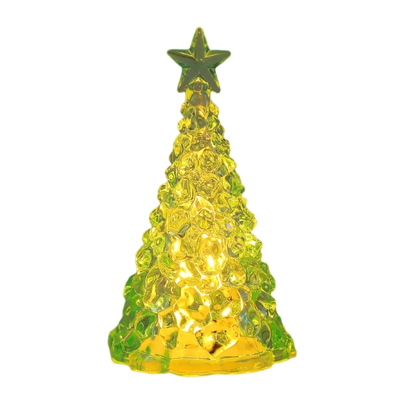 448B LED Electronic Candle Light Christmas Tree Shaped Desktop Ornament Decorations