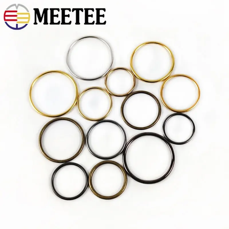 10 шт., уплотнительное кольцо, металлическая пряжка, 20-50 мм, круглый ремень для сумки, застежка для обуви, сумка для одежды, лямка с крючком, ремень, фурнитура «сделай сам», швейные аксессуары