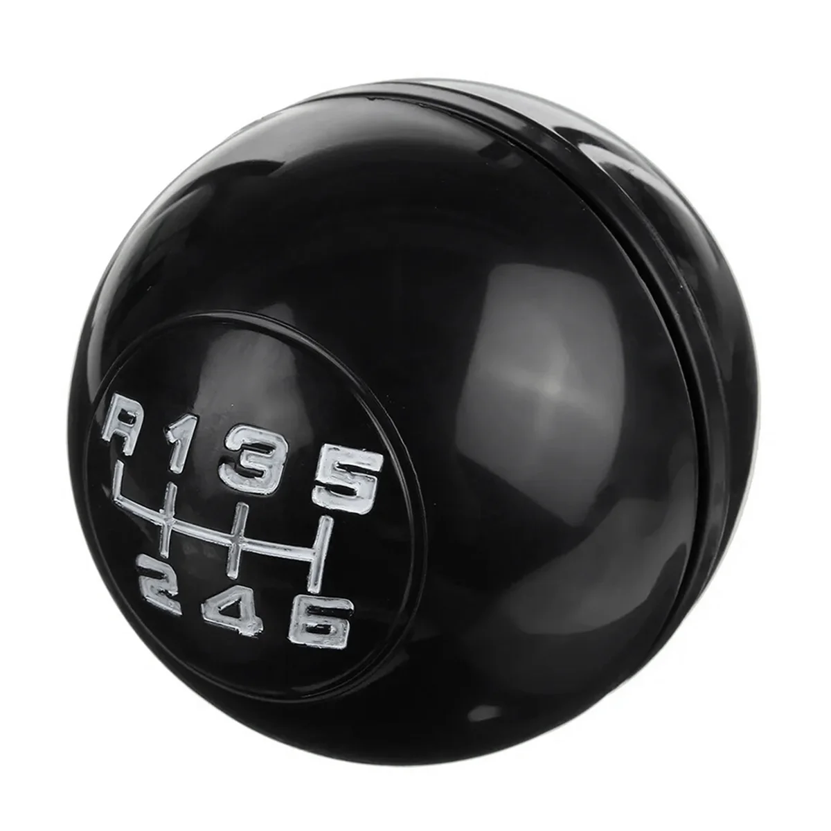 6 ความเร็วรถเกียร์ SHIFT KNOB Bright LEVER Shifter Stick Hand Ball สําหรับ Alfa Romeo Giulietta 2010-2024 สีดํา—L49A
