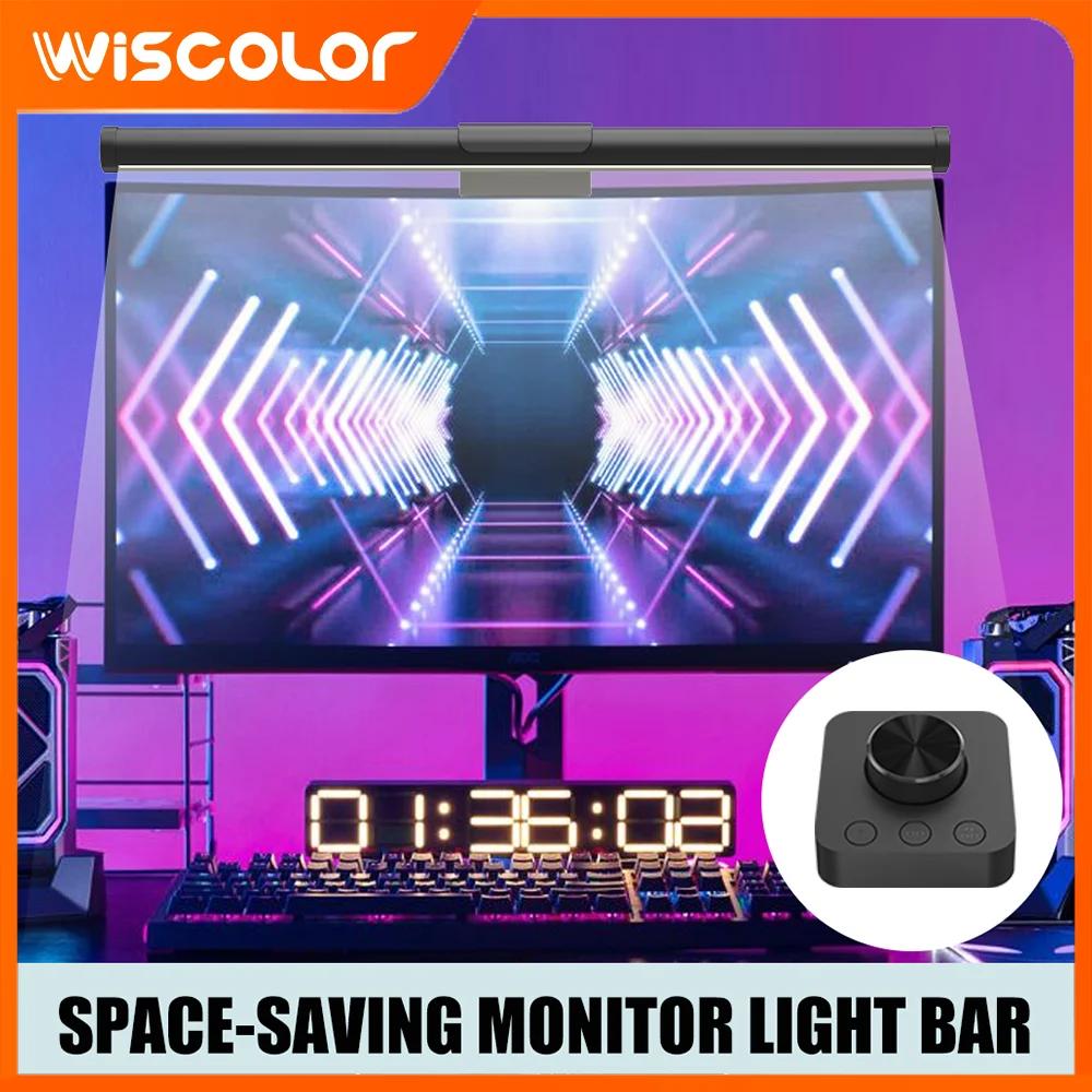 

Wiscolor Eye-friendly Computer Monitor Light Bar USB Powered LED Screen light Touch Control Dimmable Table Lamp For Work Study