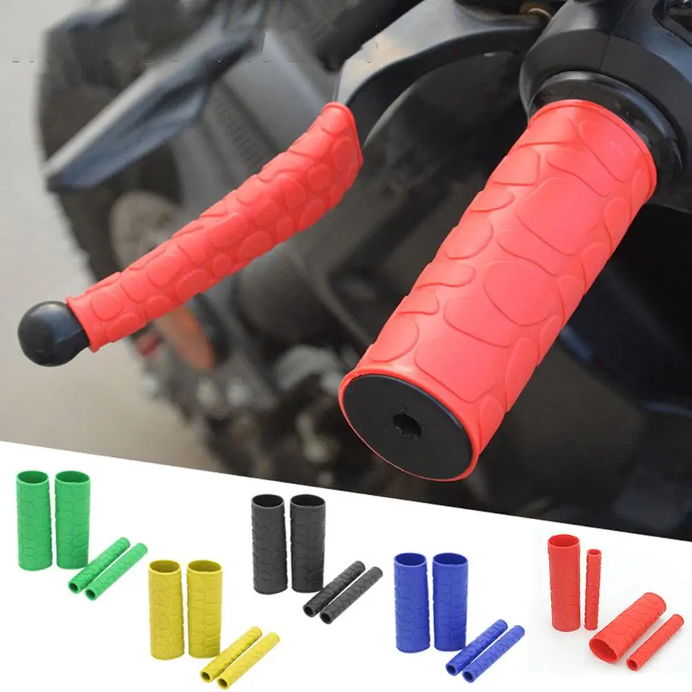 2 Pairs Universal Motorcycle Handlebar Grip Brake Clutches New Rubber Sleeve Cover Handle Silicone Lever Bar Protector Brak H3I9