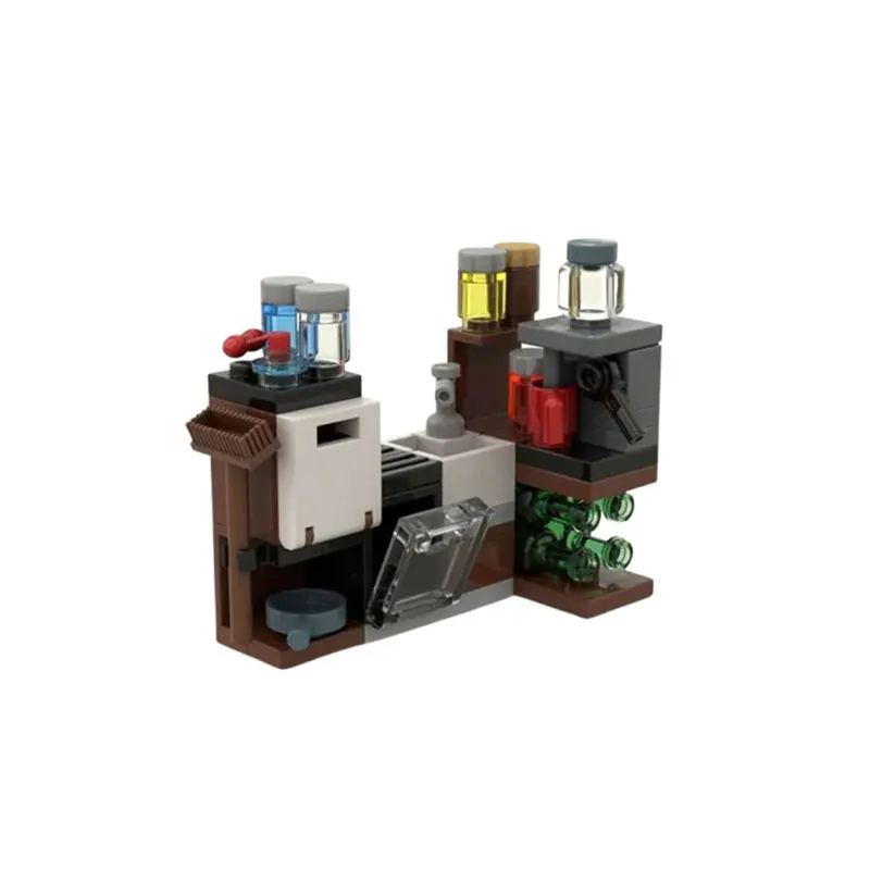 

В наличии: новый продукт — креативная миниатюрная модель кухни MOC из 51 детали, строительные блоки из мелких деталей, развивающая игрушка-модель в подарок