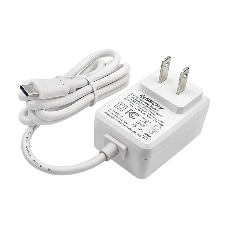 Raspberry Pi 5 GaN PD 27W Power Supply 5.1V 5A  USB Type C Charger EU US UK Plug Power Adapter for Raspberry Pi 5/4B RPI 5