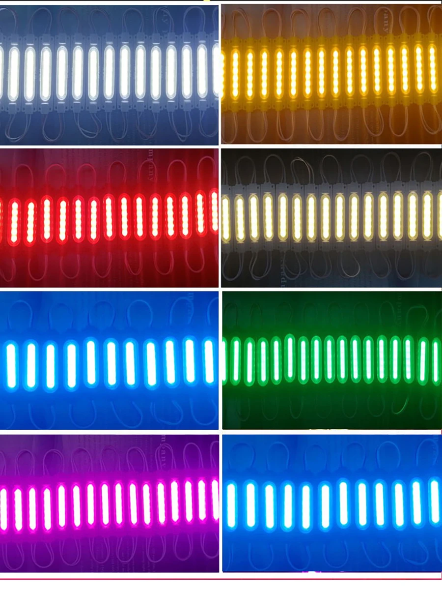 200pcs/Lot  DC 12V Led COB Module Ultrasound MAX2.5W Clear Storefront IP67 CRI 90 Red Pink 6500k for Advertising Box Car