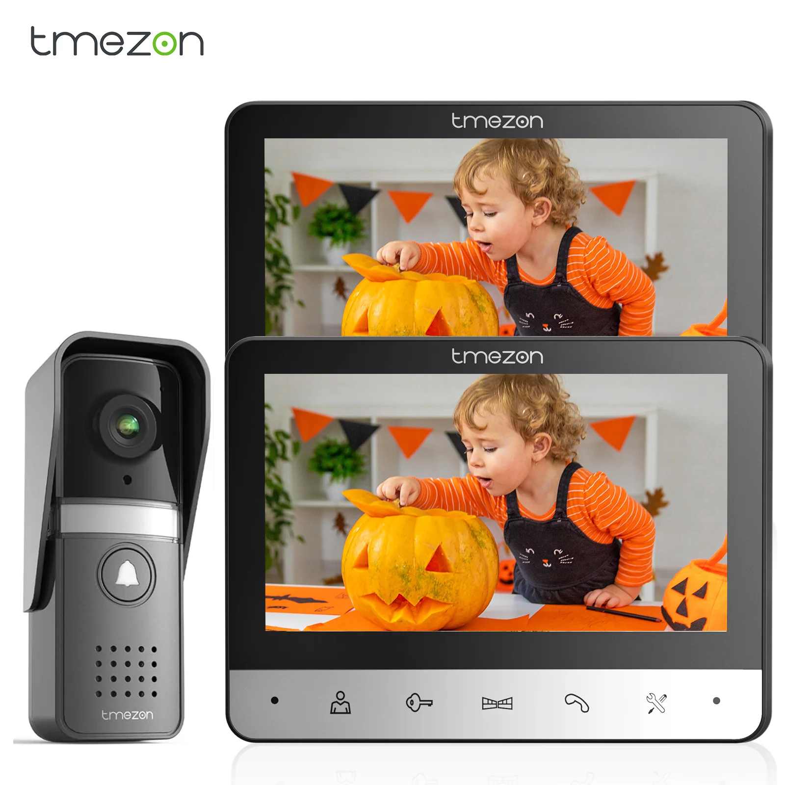TMEZON Video Doorphone 4-Wire Intercom with Doorbell,MZ_V20