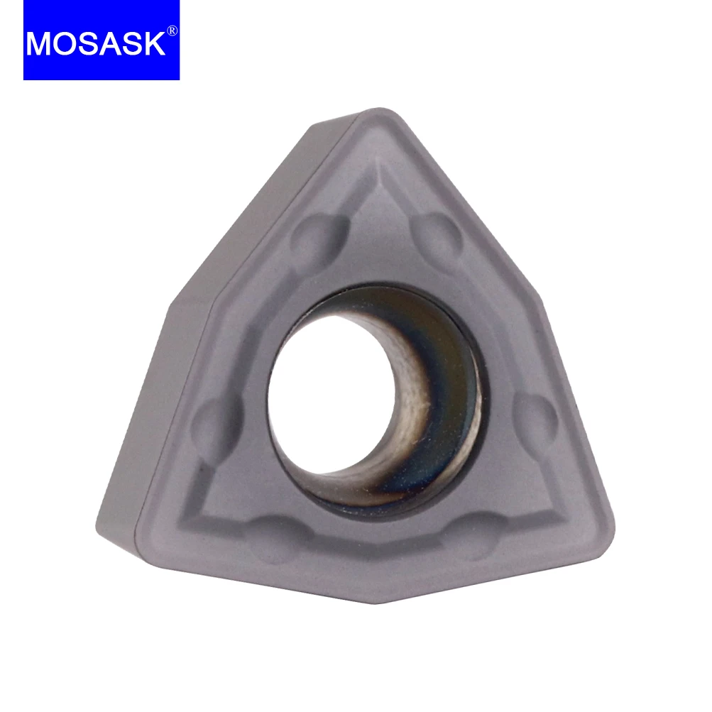 MOSASK-Outils de coupe de trous d'usinage en acier dur, forets en U, tour CNC WCMX, inserts en carbure, 10 pièces