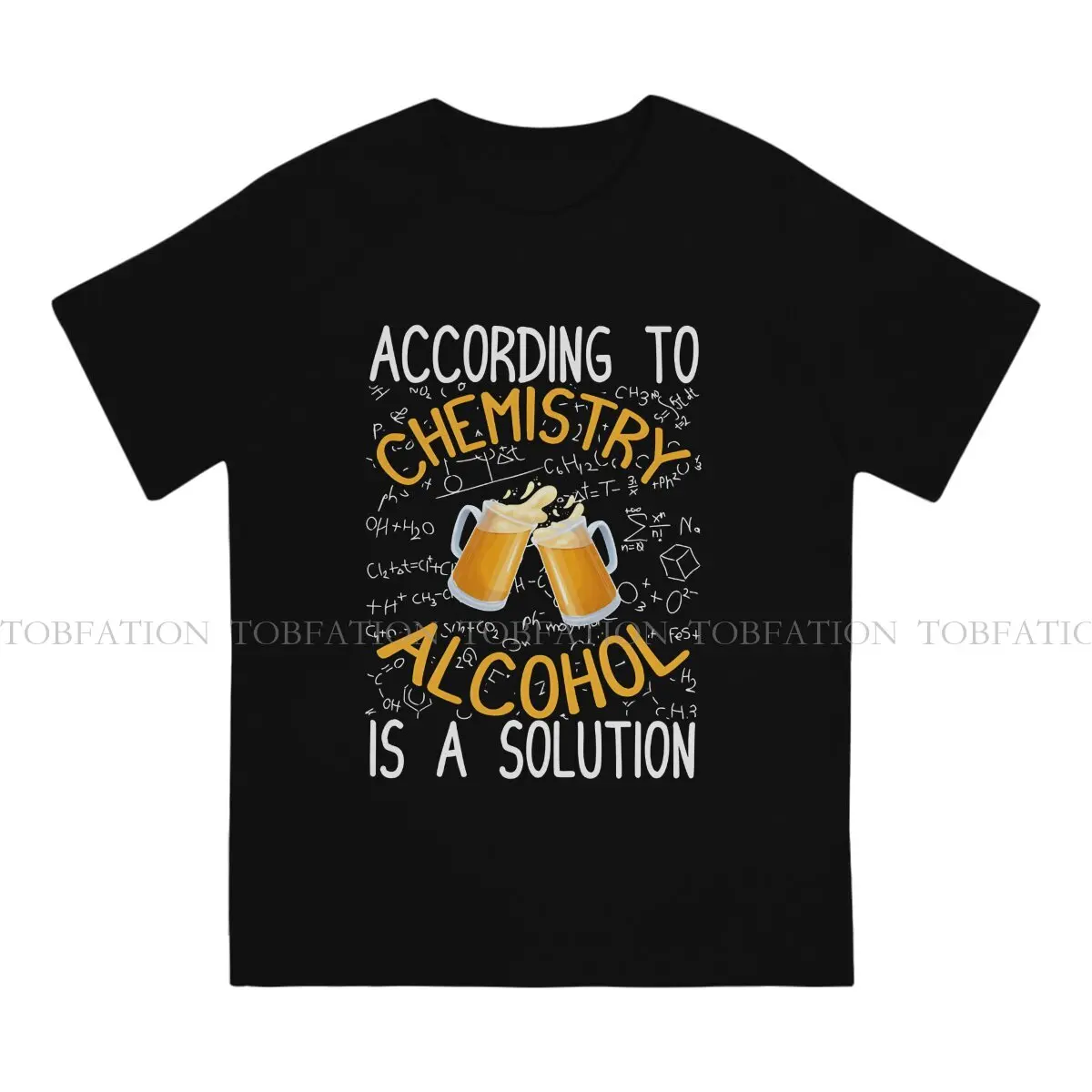 According To Chemistry, Alcohol Is A Solution Style TShirt Chemistry Comfortable New Design Gift Clothes  T Shirt Stuff Hot Sale