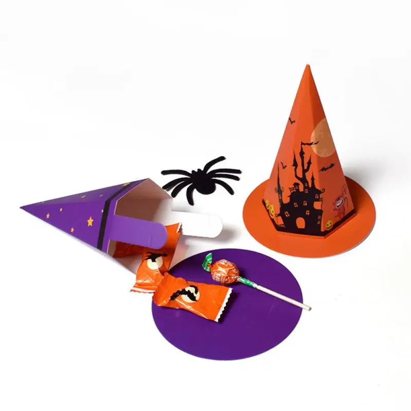 10/Witch Hat Cosplay Stylish Unique Pattern Gauze Halloween Witch for Home Halloween Party Decoration