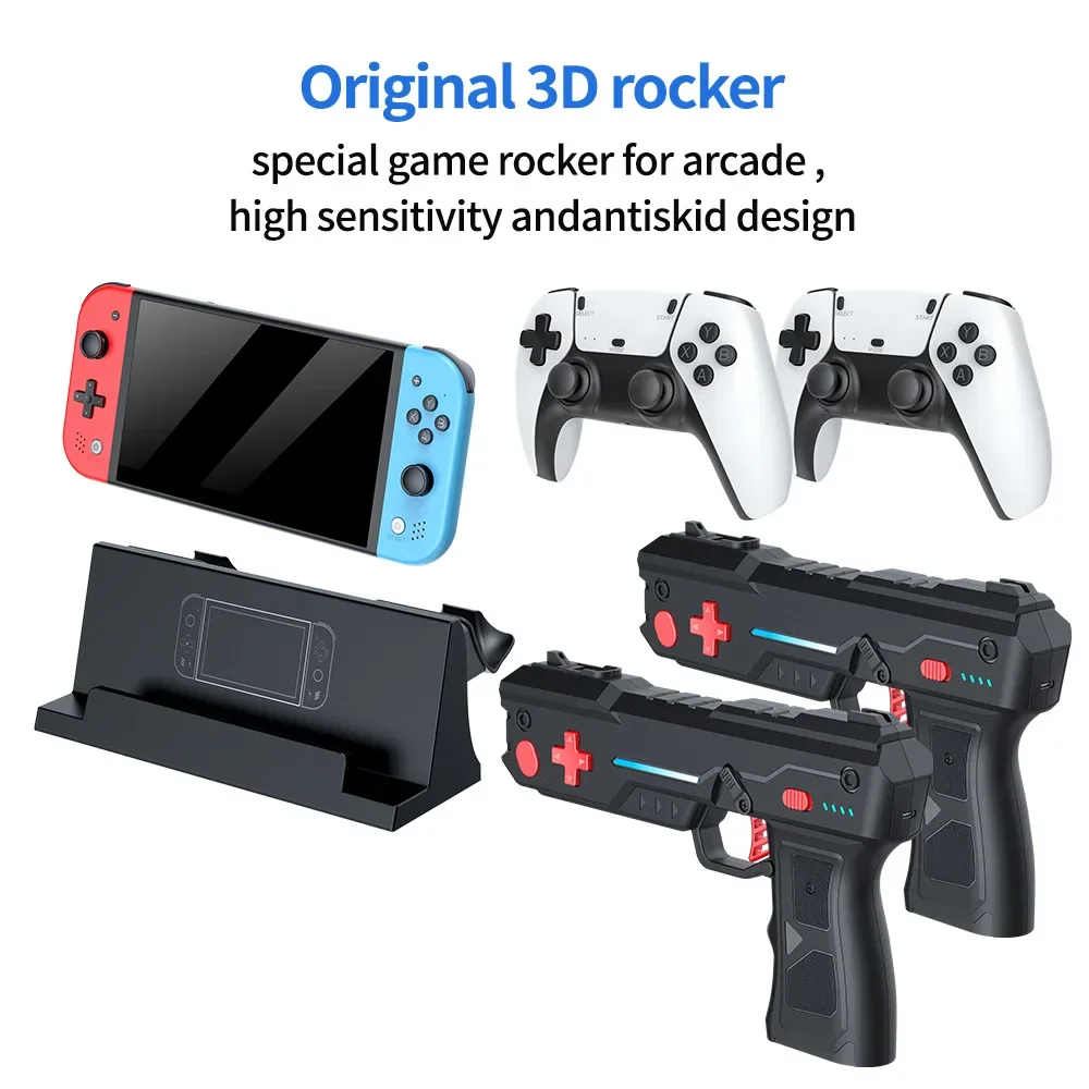 for M20 Pro 7-Inch 64/128GB PS1 PSP 3D Video Game Console TV Output Dual Player Dual Controllers