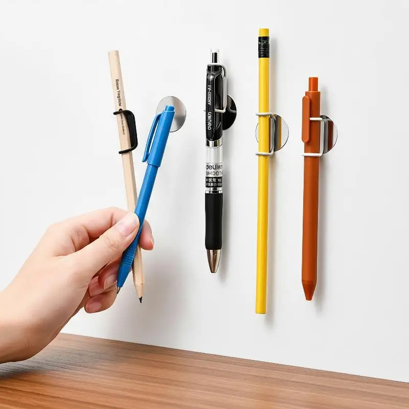 Multifunctional Magnetic Silicone Pen Holder Adjustable Adhesive Pencil Marker Organizer for Desk Whiteboard Fridge Office