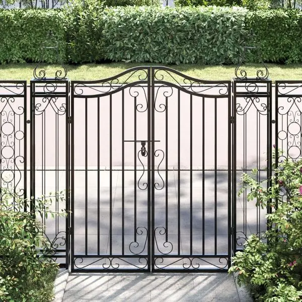 

Garden Gate Black 47.6"x3.1"x47.2" Wrought Iron