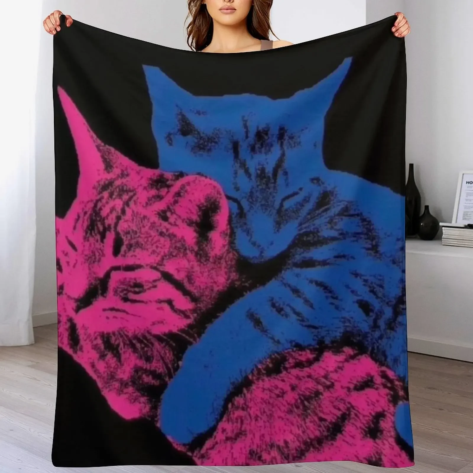 

Tv Girl Throw Blanket Retros Plush Soft Plaid Sofas Blankets