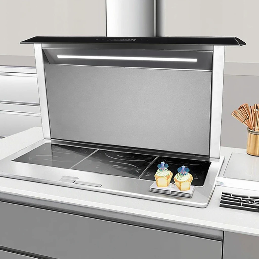

sellingElectric Powered Slide-Out Range Hood With Glass And Stainless Steel For Household And Hotel Use Downdraft Range Hood