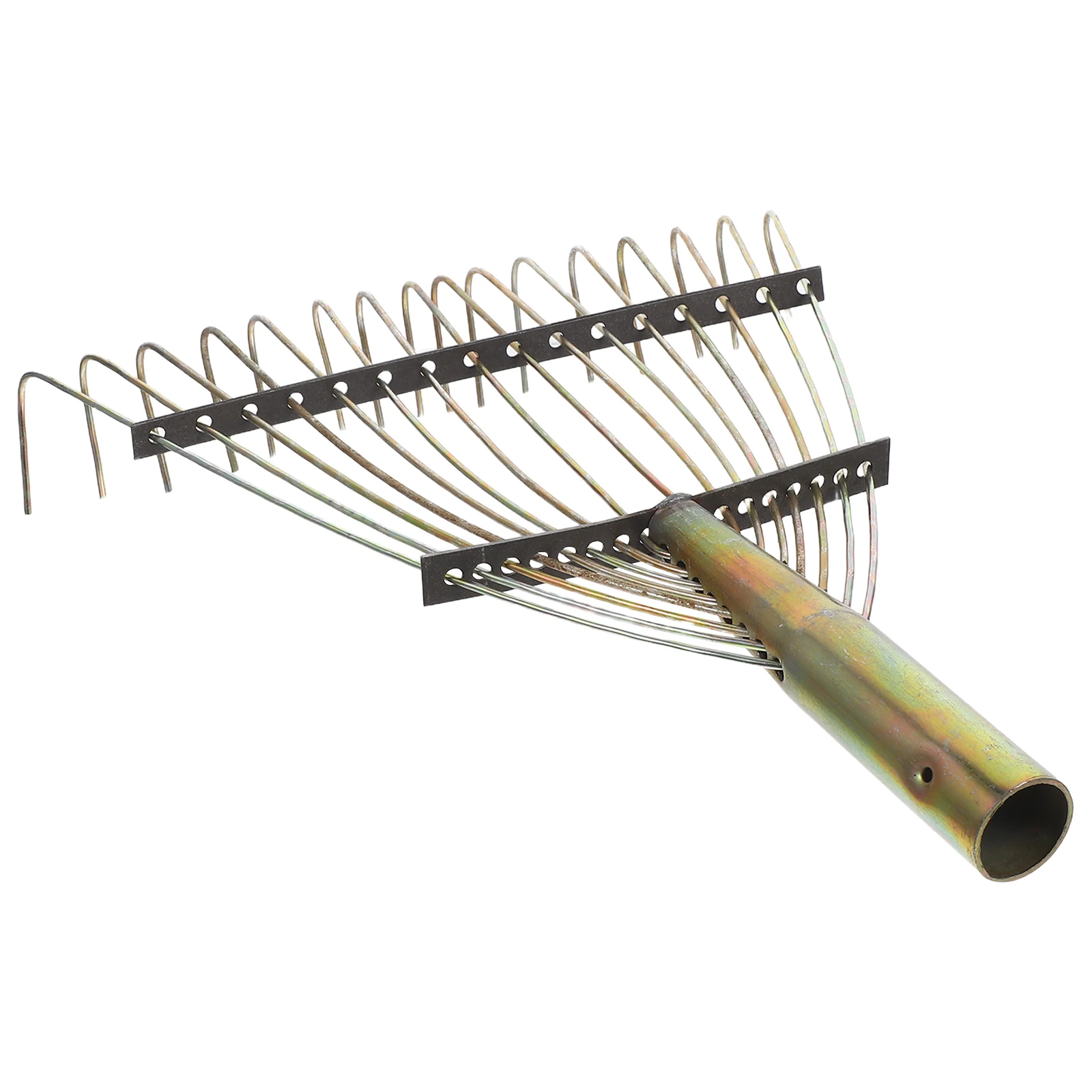 

Steel Wire Rake Head Garden Leaf Cleaning Tool Lawn Flower Bed Anti-Tangle Lightweight Durable Replacement Hand Rake Gardening