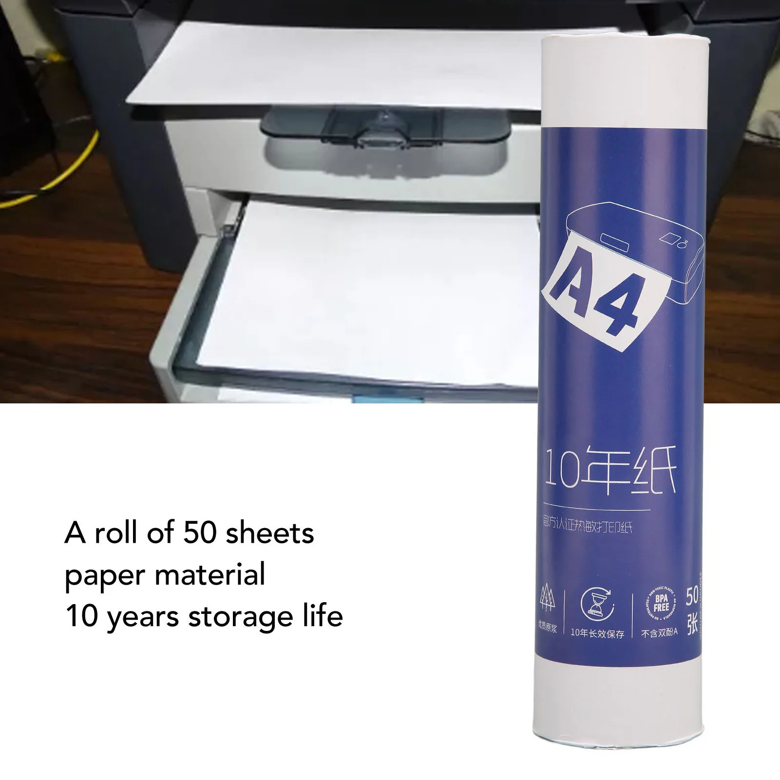 

Thermal Paper Rolls Thermal Receipt Paper Black Marking Positioning 50 Sheets Per Roll Thermal Printing Paper