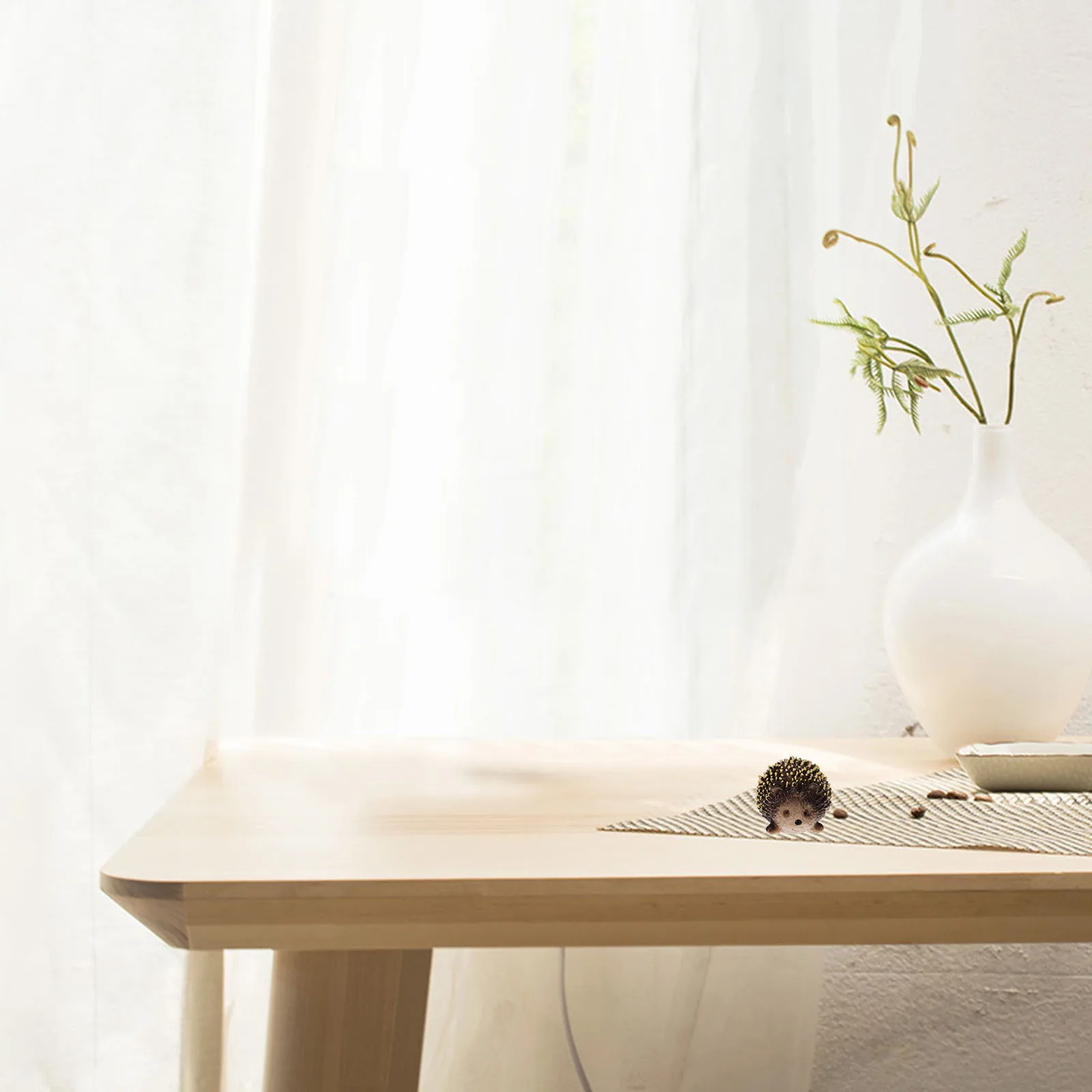 

2Pcs Miniature Outdoor Garden Hedgehog Decoration Plastic Sculpture Plant Pot Garden Ornament Hedgehog Statue Potted Moss Decor