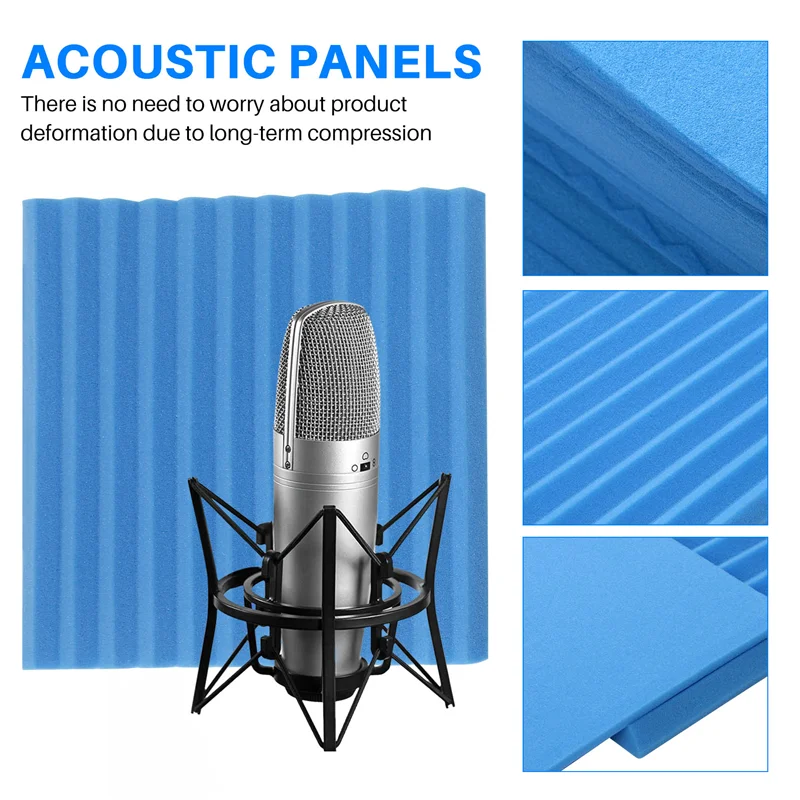 

24 Pack Acoustic Foam Panels 1X12X12 Inches,Soundproof Wall Panels With Fire Sound,Sound Panels Wedges For Studios,Home