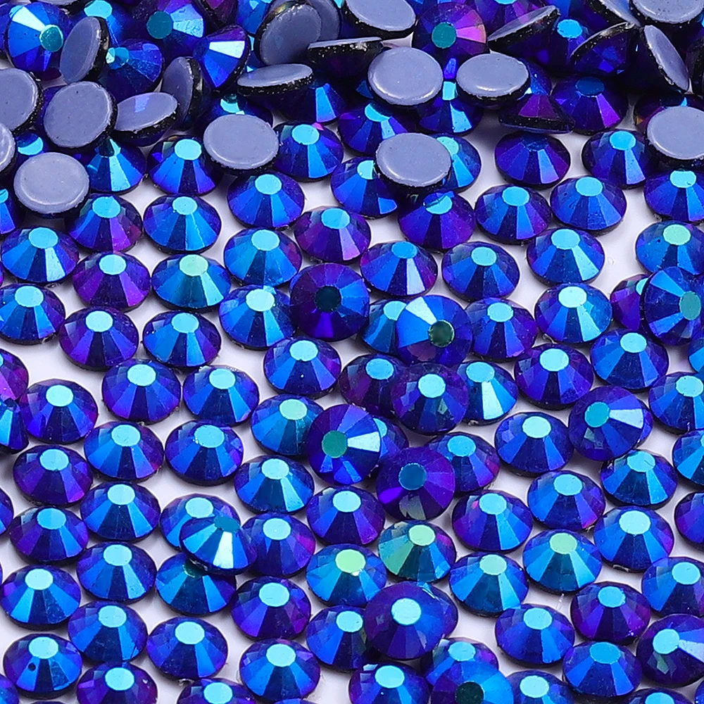 SS6-SS20 Glass Hotfix Rhinestones 1440Pcs/bag Glitter AB Series Flatbase Crystal Strass Wedding Dress Decoration DIY Diamond