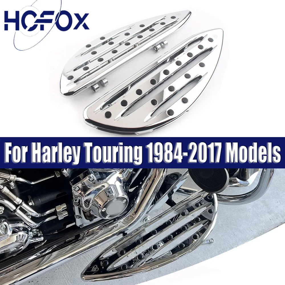 

For Harley Touring 1984-2017 Models Motorcycle Driver Front Floorboard Chrome Footpeg Footrest Pedal