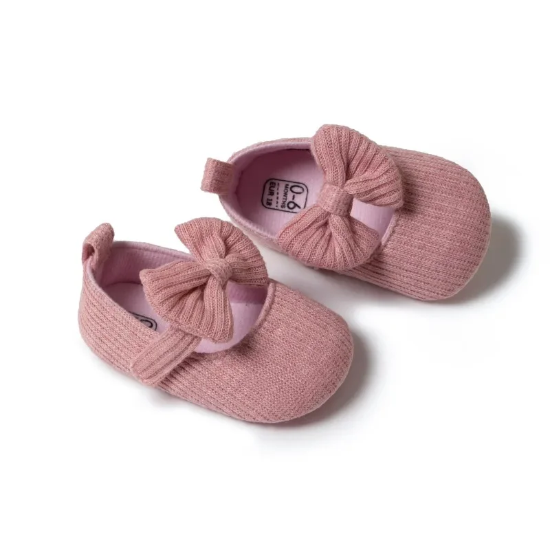 Cute Bow Girl Baby Shoes Spring Autumn Girl First Time Toddler Shoes Soft Sole Non-Slip Girl Princess Shoes 0-18 Months