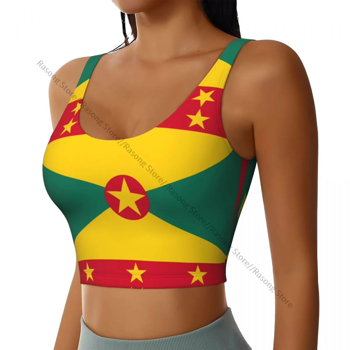 Sports Bra Women Running Yoga Clothes Vest Grenada Flag Gathering Fitness Vest