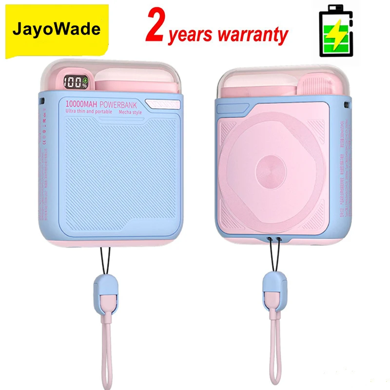 JayoWade 10000mAh Magsafe Power Bank Magnetic Wireless USB PD Fast Charger For iPhone Xiaomi Samsung Portable Induction Charger